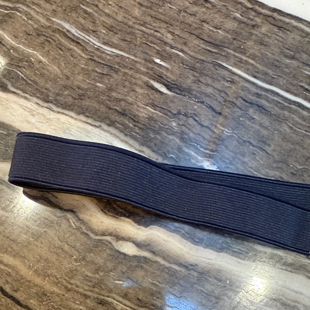 Prada Navy blue with silver logo elastic belt. NEW - Picture 15 of 17